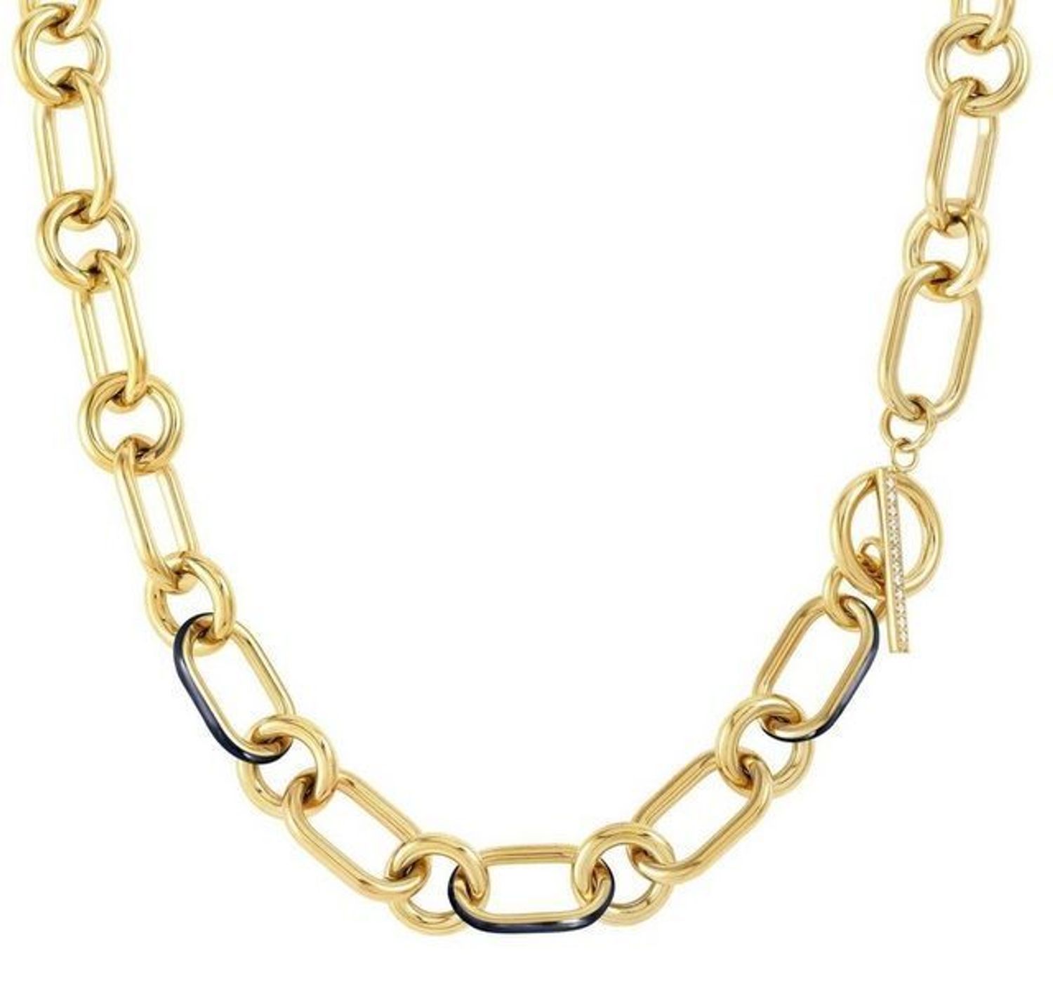 Naszyjnik złoty duże ogniwa Nomination z granatową emalią 028712 004F.jpg